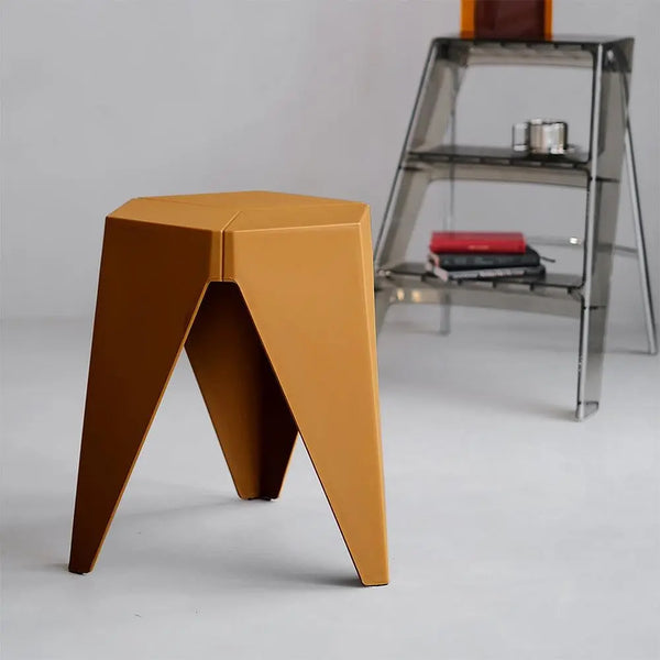 ArtissIn Set of 2 Puzzle Stool Plastic Stacking Stools Chair Outdoor Indoor Yellow Deals499