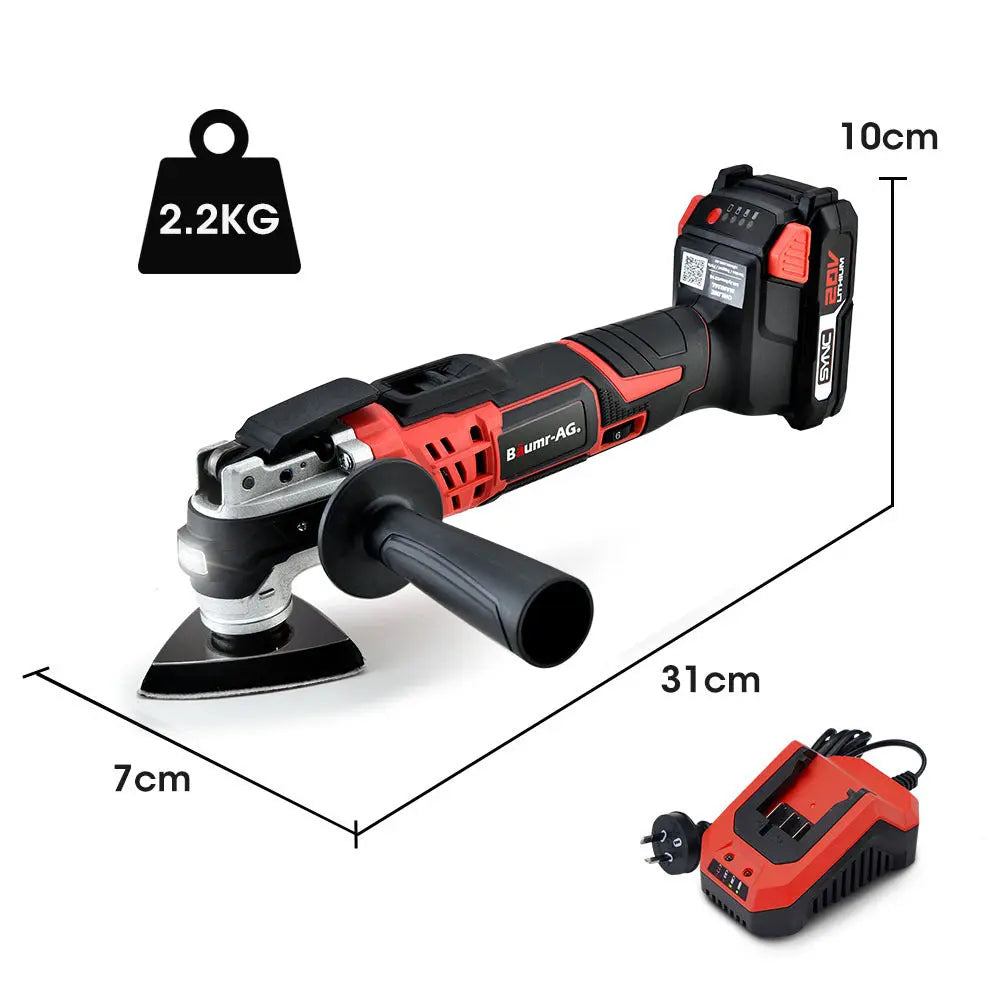 Baumr-AG 20V Cordless Oscillating Multi-Tool Cutting Saw Battery Sander Kit Lithium Battery from Deals499 at Deals499