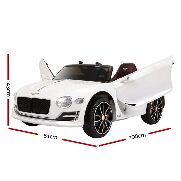 Bentley Kids Ride On Car Licensed Electric Toys 12V Battery Remote Cars White Deals499