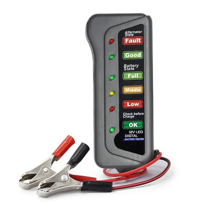 Car Battery Tester Automotive 12V Digital Testing Tool Voltage Analyzer Checker from Deals499 at Deals499