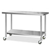 Cefito 304 Stainless Steel Kitchen Benches Work Bench Food Prep Table with Wheels 1524MM x 610MM Deals499