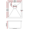 Cefito 39cm x 45cm Stainless Steel Kitchen Sink Under/Top/Flush Mount Silver Deals499