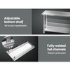 Cefito 430 Stainless Steel Kitchen Benches Work Bench Food Prep Table with Wheels 1524MM x 610MM Deals499