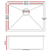 Cefito 60cm x 45cm Stainless Steel Kitchen Sink Under/Top/Flush Mount Silver Deals499