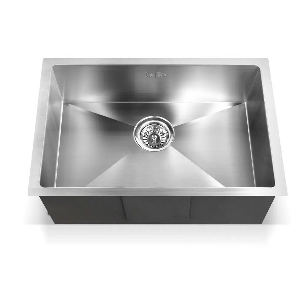 Cefito 60cm x 45cm Stainless Steel Kitchen Sink Under/Top/Flush Mount Silver Deals499