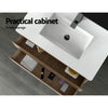 Cefito 900mm Bathroom Vanity Cabinet Wash Basin Unit Sink Storage Wall Mounted Oak White Deals499