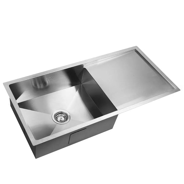 Cefito 96cm x 45cm Stainless Steel Kitchen Sink Under/Top/Flush Mount Silver Deals499
