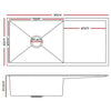 Cefito 96cm x 45cm Stainless Steel Kitchen Sink Under/Top/Flush Mount Silver Deals499