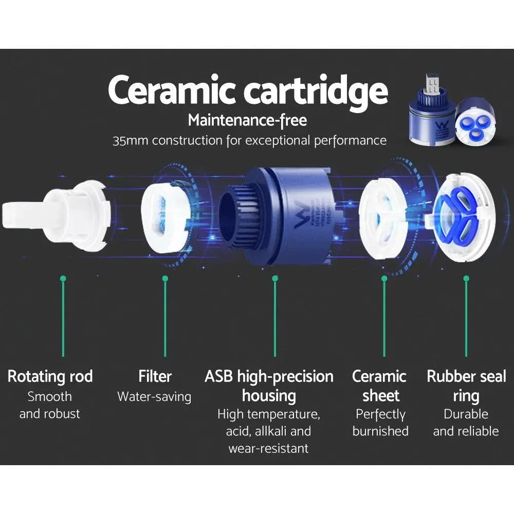 Cefito Bathroom Taps Faucet Rain Shower Head Set Hot And Cold Diverter DIY Chrome Deals499