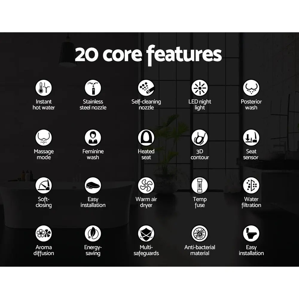 Cefito Bidet Electric Toilet Seat Cover Electronic Seats Smart Wash Night Light Deals499