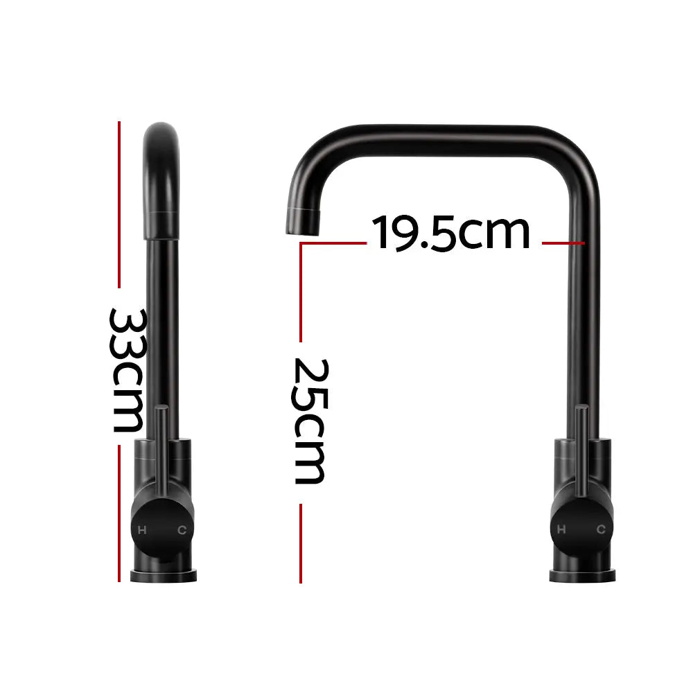 Cefito Mixer Kitchen Faucet Tap Swivel Spout WELS Black Deals499