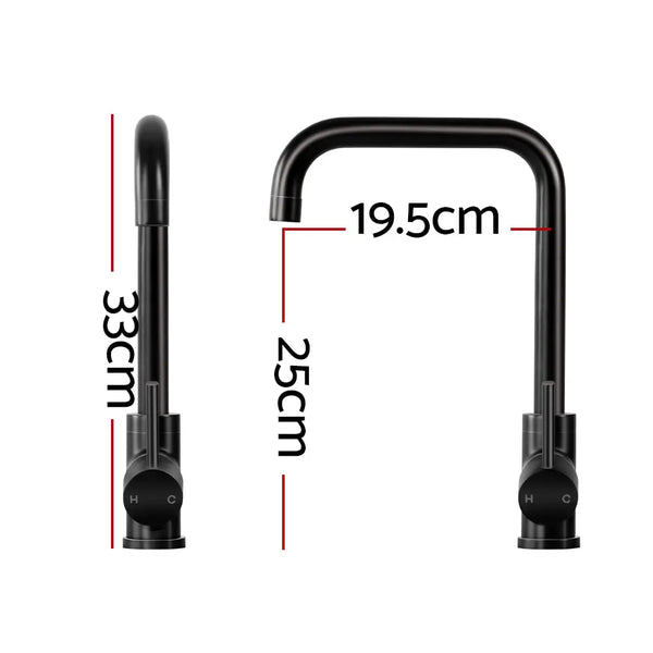 Cefito Mixer Kitchen Faucet Tap Swivel Spout WELS Black Deals499