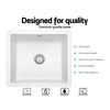 Cefito Stone Kitchen Sink 460X410MM Granite Under/Topmount Basin Bowl Laundry White Deals499
