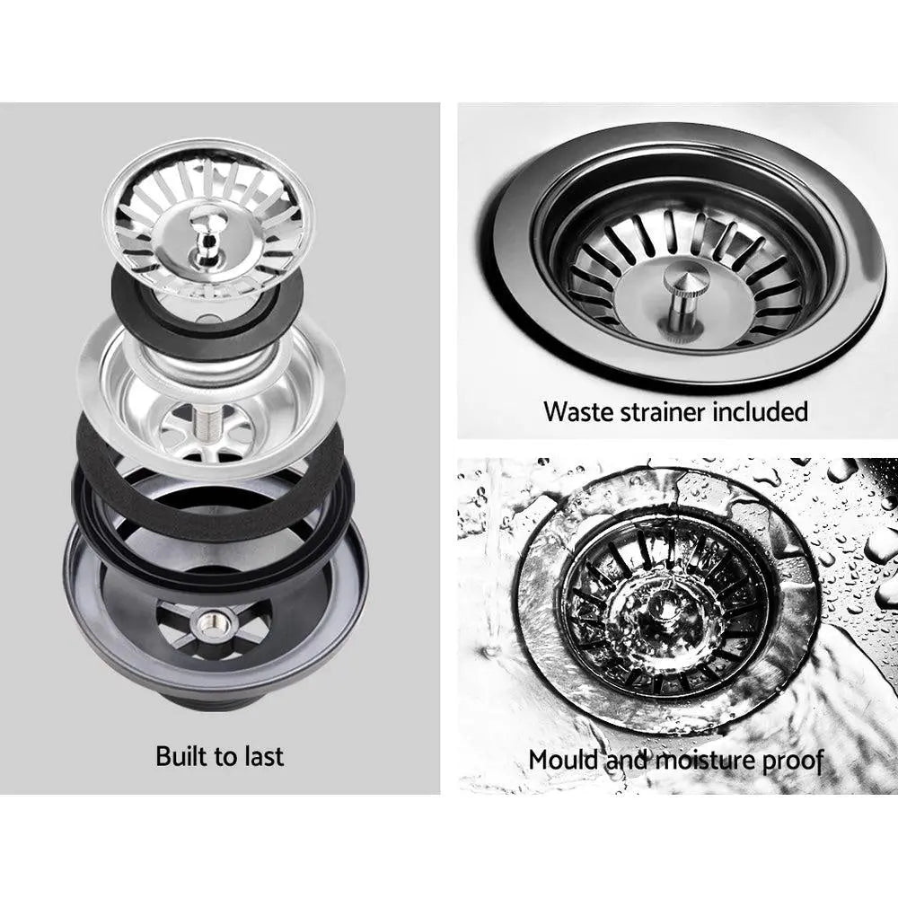 Cefito Stone Kitchen Sink 610X470MM Granite Under/Topmount Basin Bowl Laundry White Deals499