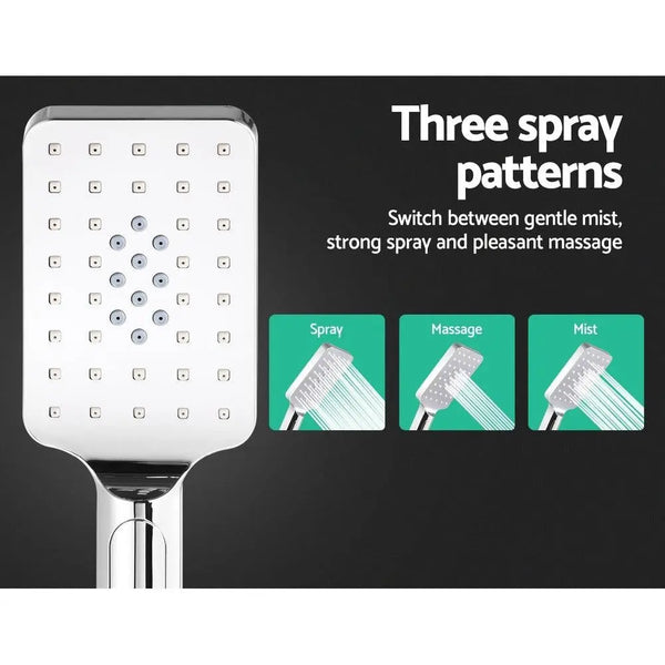 Cefito WELS 10'' Rain Shower Head Set Round Handheld High Pressure Wall Chrome Deals499