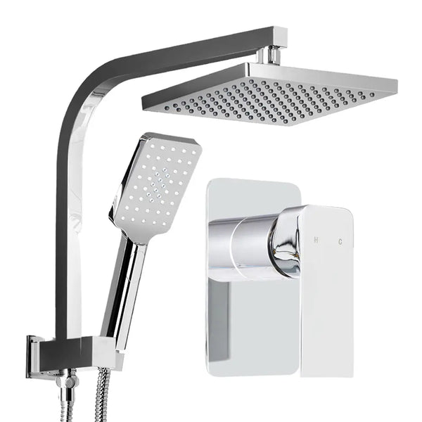Cefito WELS 8'' Rain Shower Head Mixer Square Handheld High Pressure Wall Chrome Deals499
