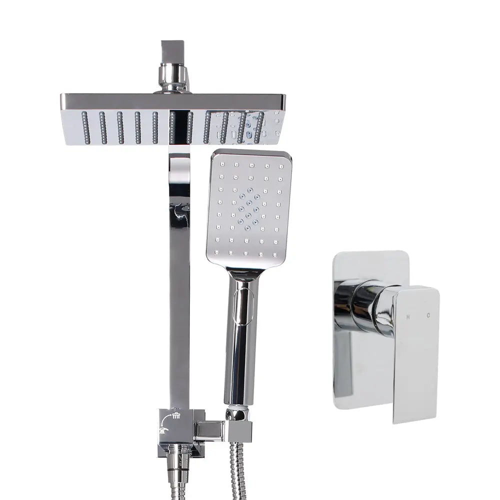 Cefito WELS 8'' Rain Shower Head Mixer Square Handheld High Pressure Wall Chrome Deals499
