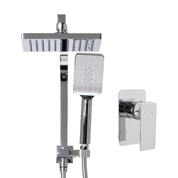 Cefito WELS 8'' Rain Shower Head Mixer Square Handheld High Pressure Wall Chrome Deals499