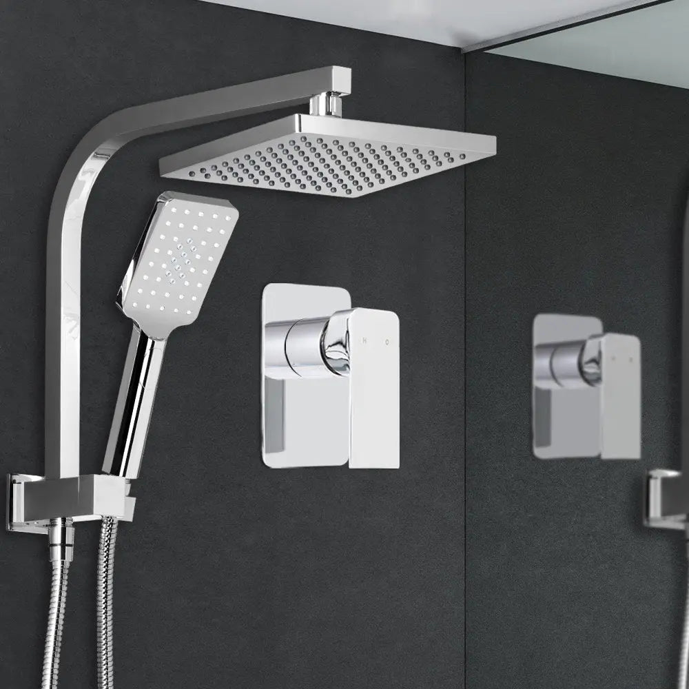 Cefito WELS 8'' Rain Shower Head Mixer Square Handheld High Pressure Wall Chrome Deals499