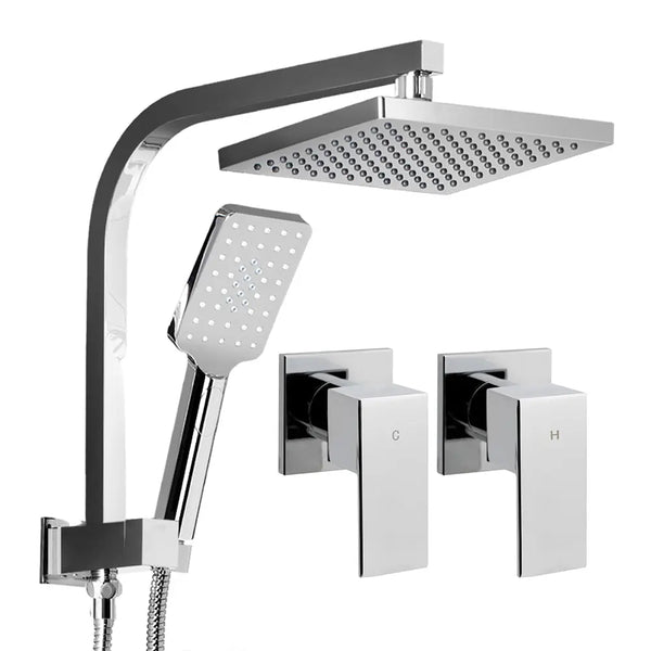 Cefito WELS 8'' Rain Shower Head Taps Square Handheld High Pressure Wall Chrome Deals499