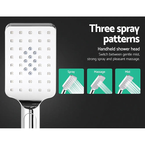 Cefito WELS 8'' Rain Shower Head Taps Square Handheld High Pressure Wall Chrome Deals499