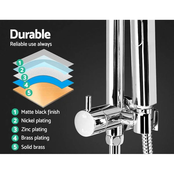 Cefito WELS 9'' Rain Shower Head Set Round Handheld High Pressure Wall Chrome Deals499