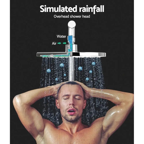 Cefito WELS 9'' Rain Shower Head Set Round Handheld High Pressure Wall Chrome Deals499