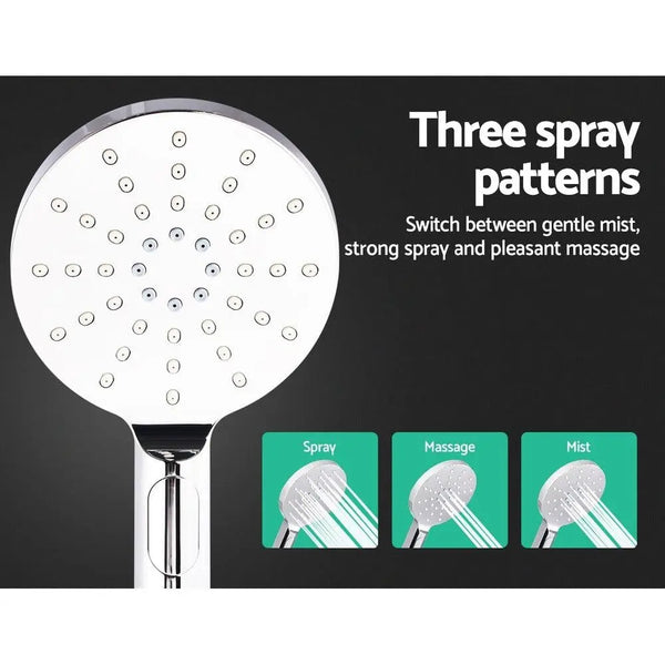 Cefito WELS 9'' Rain Shower Head Set Round Handheld High Pressure Wall Chrome Deals499