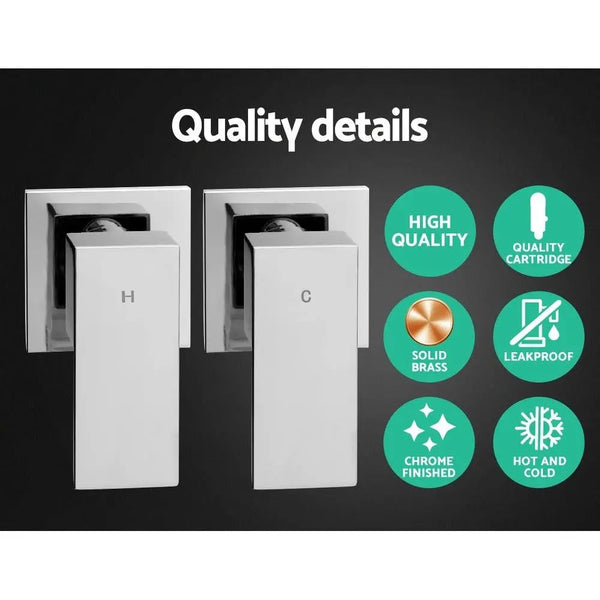 Cefito WELS 9'' Rain Shower Head Taps Round Handheld High Pressure Wall Chrome Deals499