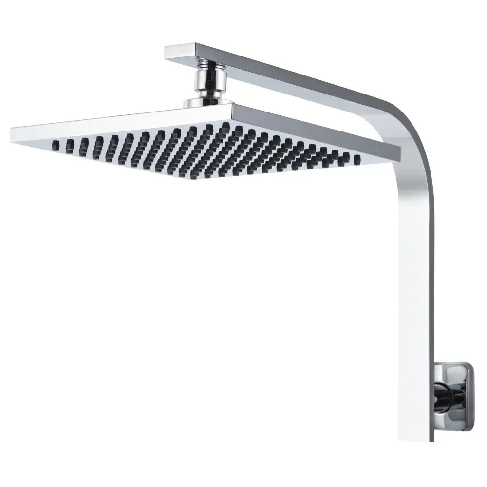Cefito WElS 8'' Rain Shower Head Set Square High Pressure Wall Arm DIY Chrome Deals499