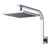 Cefito WElS 8'' Rain Shower Head Set Square High Pressure Wall Arm DIY Chrome Deals499