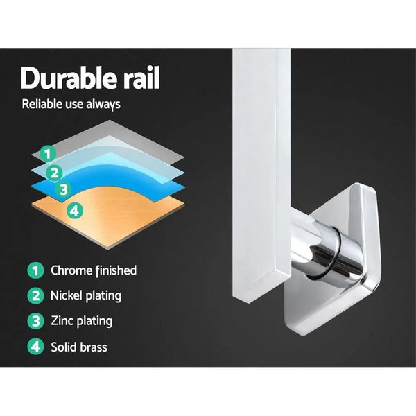 Cefito WElS 8'' Rain Shower Head Set Square High Pressure Wall Arm DIY Chrome Deals499