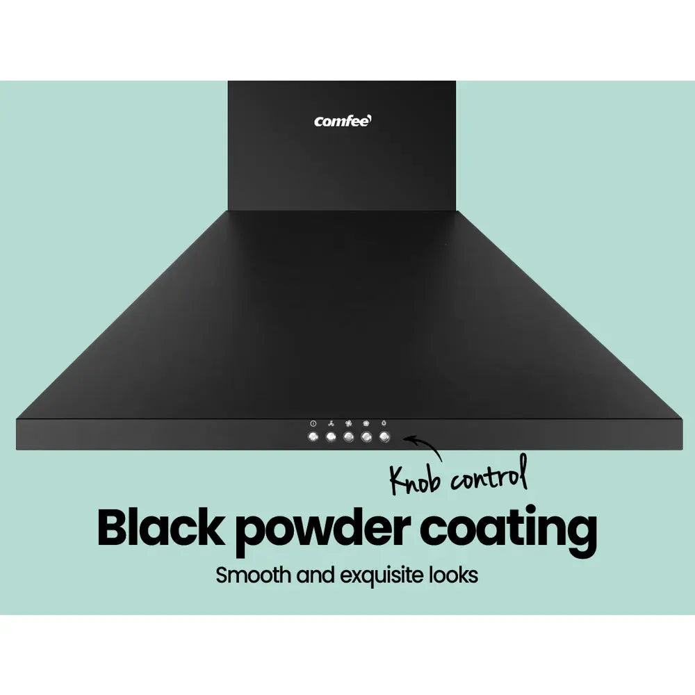 Comfee Rangehood 600mm Range Hood Home Kitchen Wall Mount Canopy 60cm Black Deals499