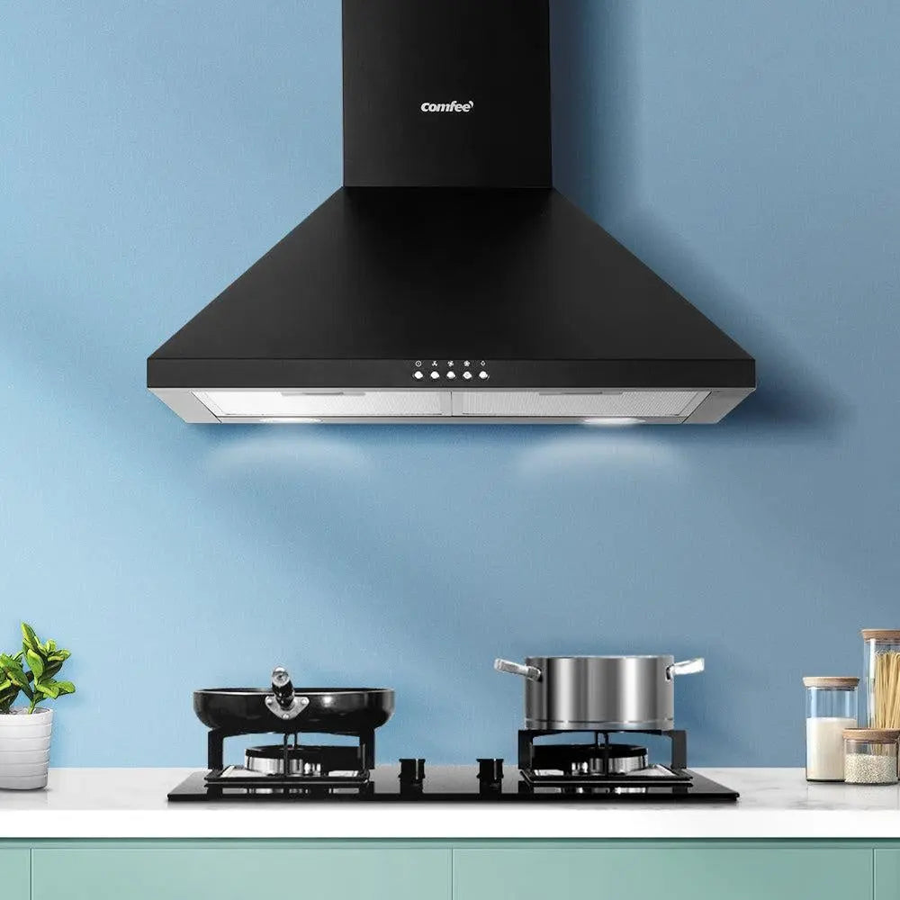 Comfee Rangehood 600mm Range Hood Home Kitchen Wall Mount Canopy 60cm Black Deals499