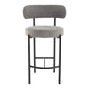 Contemporary Grey Boucle Elsa Low Bar Stools from Deals499 at Deals499