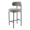 Contemporary Grey Boucle Elsa Low Bar Stools from Deals499 at Deals499