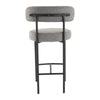 Contemporary Grey Boucle Elsa Low Bar Stools from Deals499 at Deals499