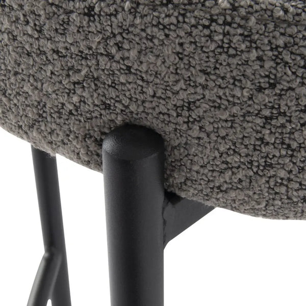 Contemporary Grey Boucle Elsa Low Bar Stools from Deals499 at Deals499