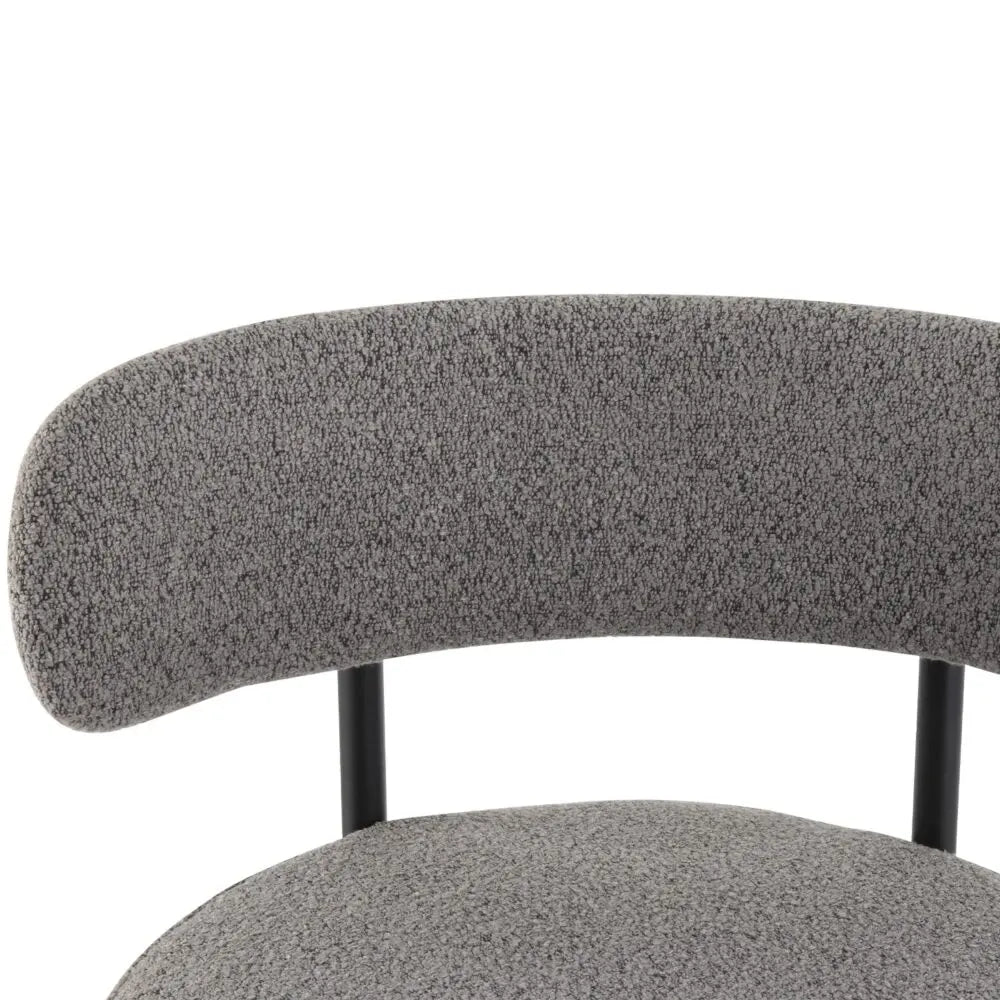 Contemporary Grey Boucle Elsa Low Bar Stools from Deals499 at Deals499