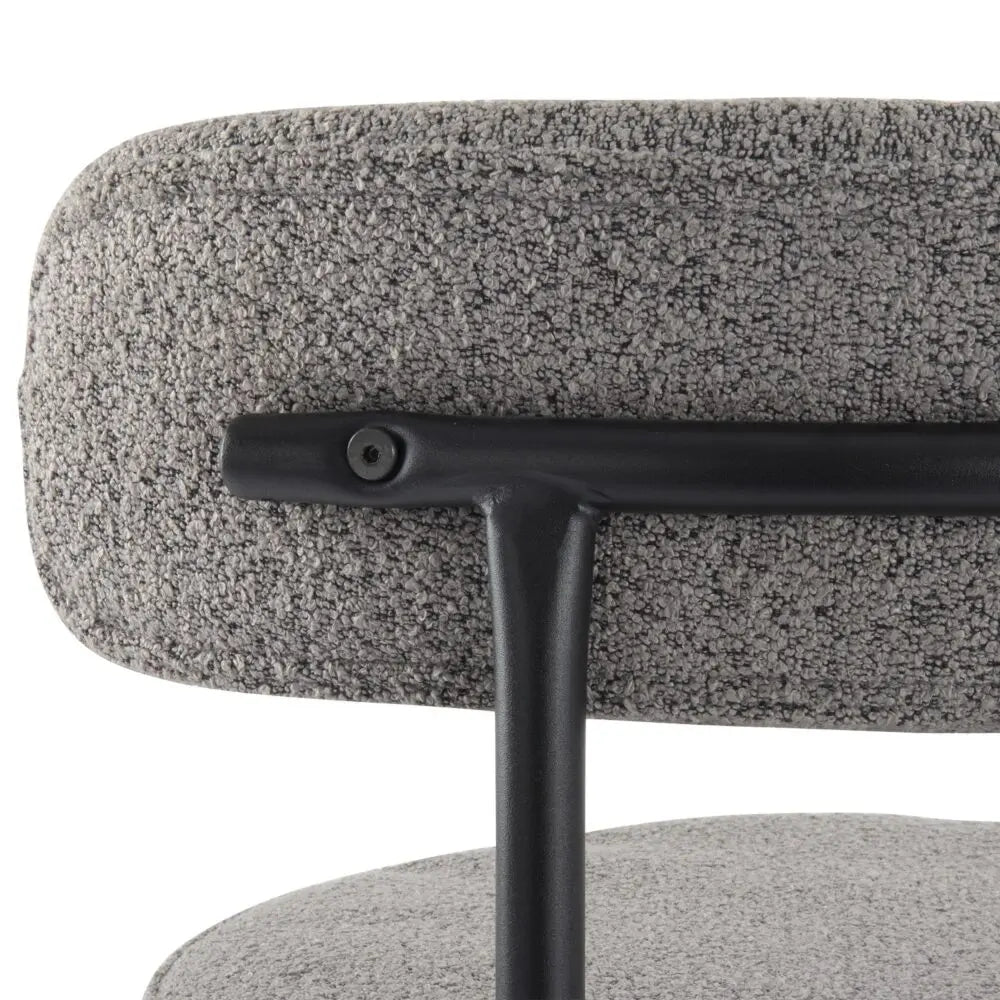 Contemporary Grey Boucle Elsa Low Bar Stools from Deals499 at Deals499