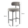 Contemporary Grey Boucle Elsa Low Bar Stools from Deals499 at Deals499