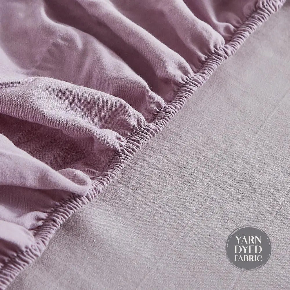 Cosy Club Cotton Sheet Set Bed Sheets Set Single Cover Pillow Case Pink Purple Deals499