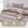 Cosy Club Duvet Cover Quilt Set Flat Cover Pillow Case Essential Purple Single Deals499