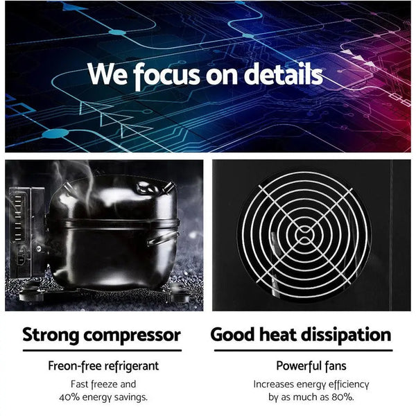 DEVANTI 3.2L Portable Ice Cube Maker Machine Benchtop Counter Black Deals499