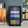 Devanti 115L Bar Fridge Glass Door Mini Freezer Fridges Countertop Beverage Commercial Deals499