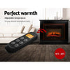 Devanti 2000W Electric Fireplace Mantle Portable Fire Log Wood Heater 3D Flame Effect Black Deals499