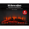 Devanti 2000W Electric Fireplace Mantle Portable Fire Log Wood Heater 3D Flame Effect Black Deals499