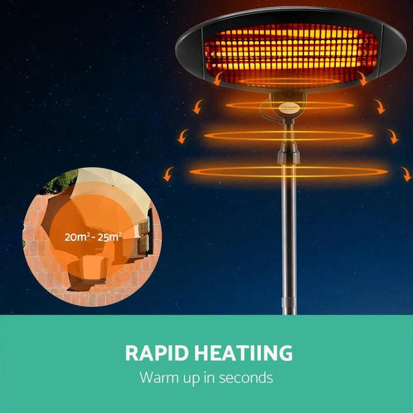 Devanti 2000w Electric Portable Patio Strip Heater Deals499