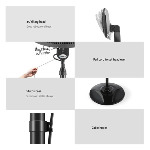 Devanti 2000w Electric Portable Patio Strip Heater Deals499