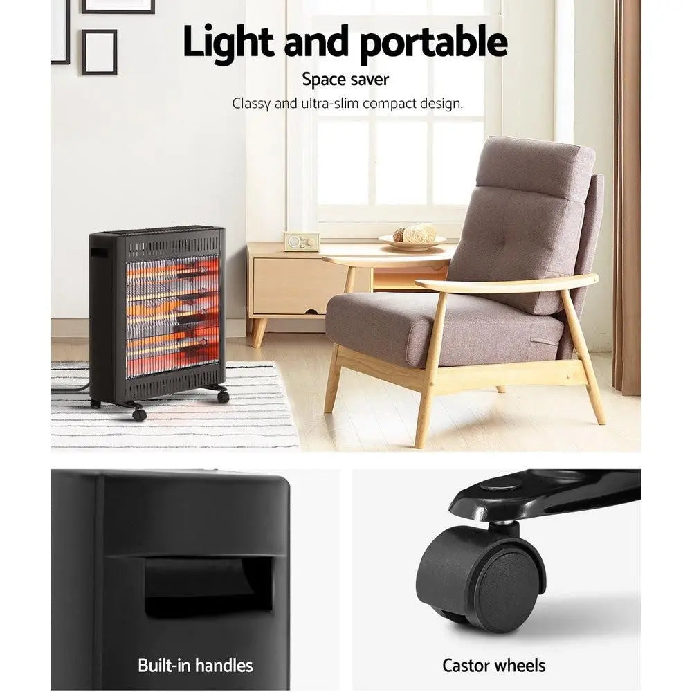 Devanti 2200W Infrared Radiant Heater Portable Electric Convection Heating Panel Deals499